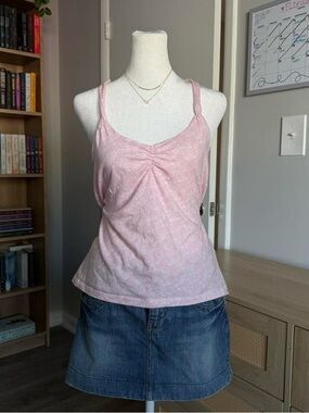 baby pink camisole with crochet razor back